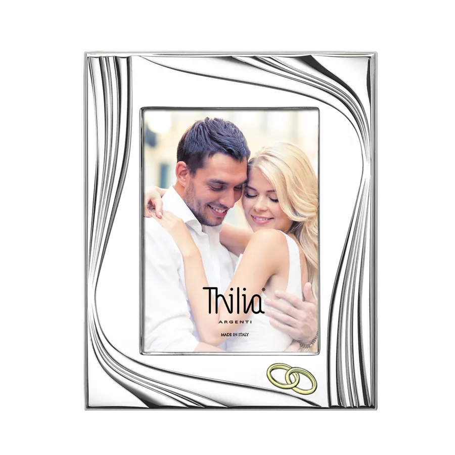 Thilia cornice laminata argento 18x24 fedi 454331