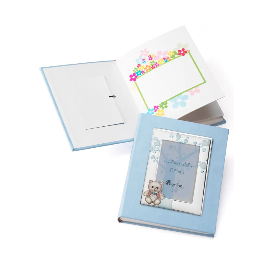 Camilletti album 20x25 con cornice 10x15 celeste 185941