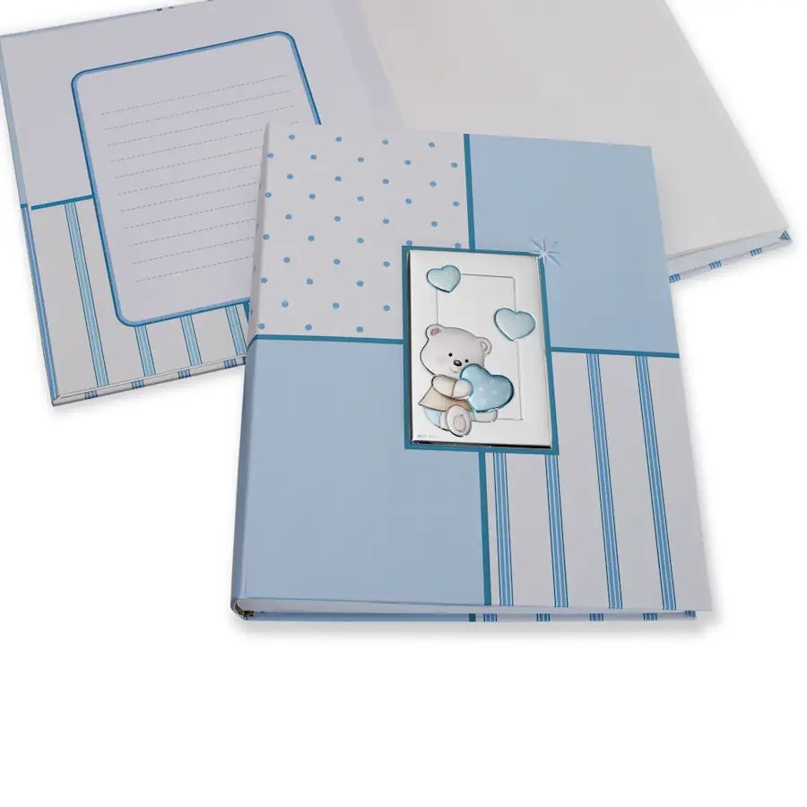 Camilletti album 20x25 orsetto cuore celeste 186071