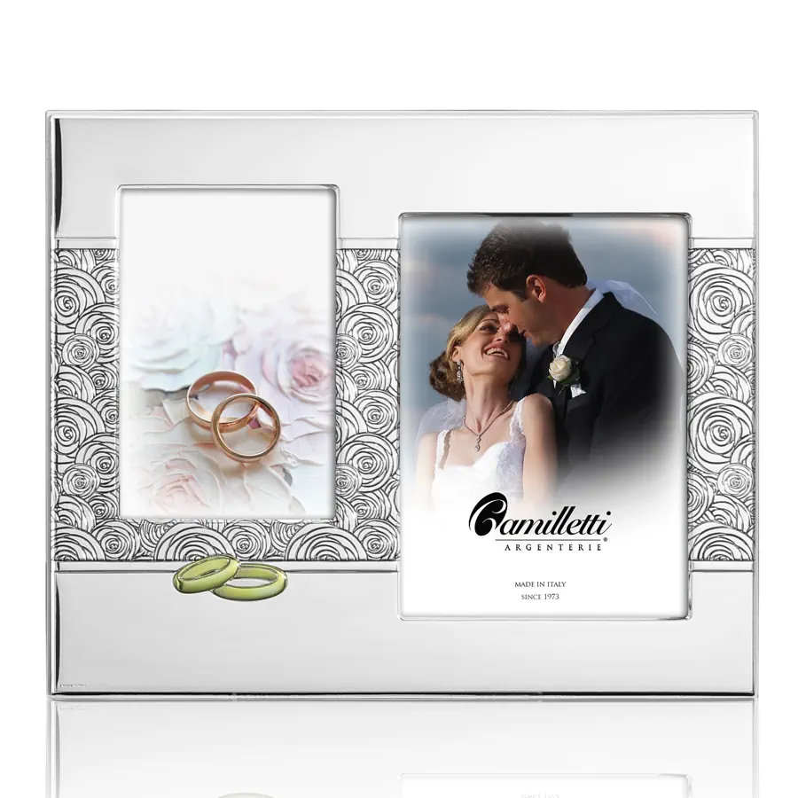 Camilletti cornice 2 foto rose e fedi 186036