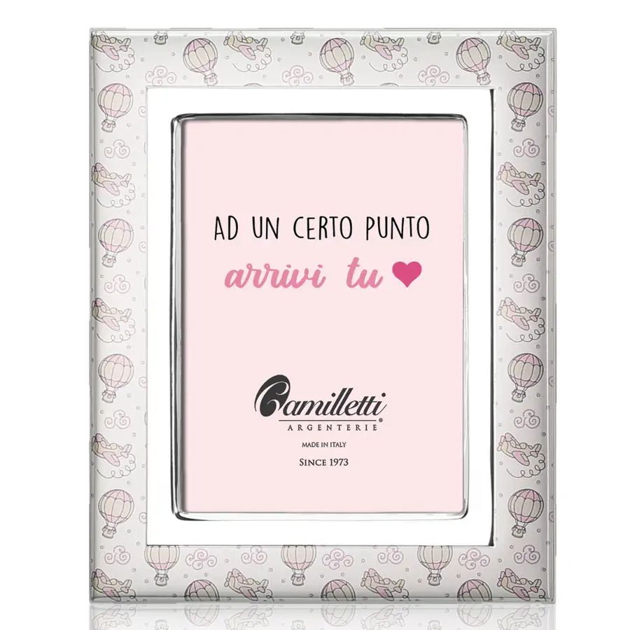 Camilletti cornice bimba mongolfiere 13x18 rosa 186139