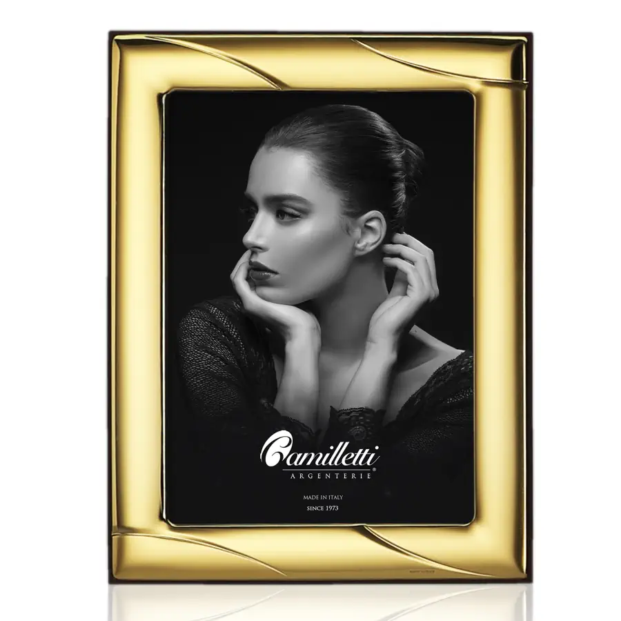 Camilletti cornice laminata argento color oro 9x13 186229
