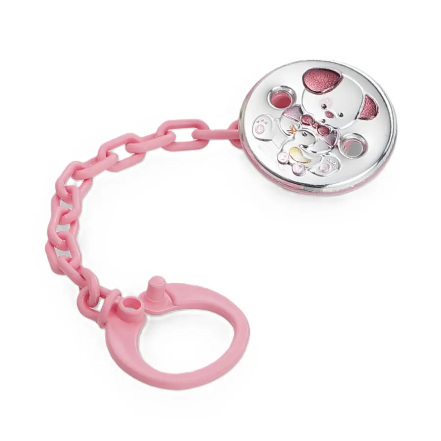 Camilletti pinza ciuccio rosa orsetto 185841