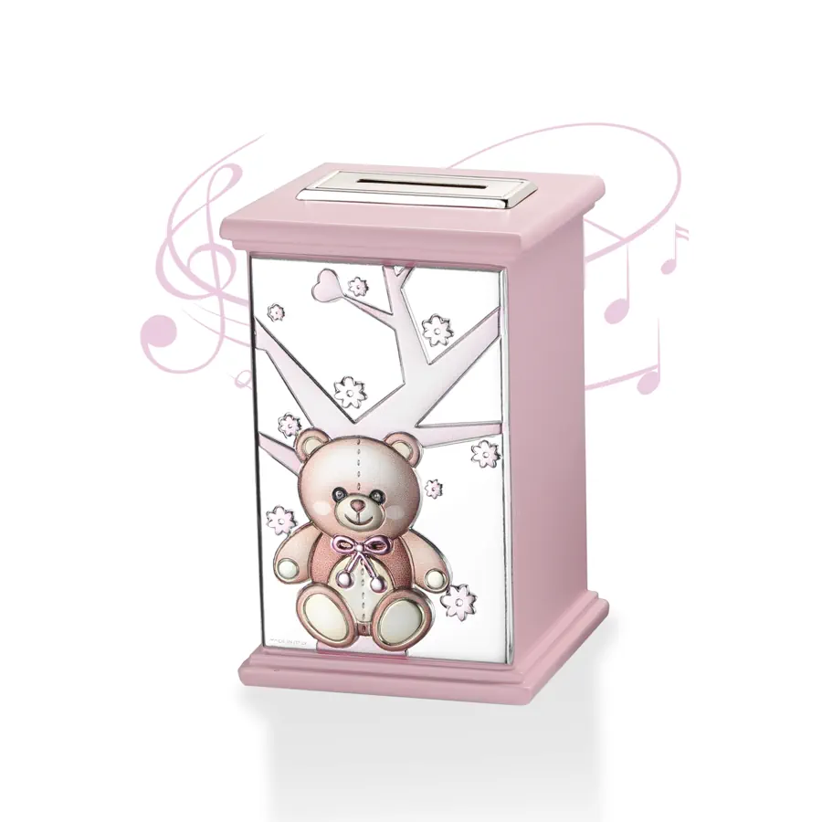 Camilletti salvadanaio rosa con carillon 185944
