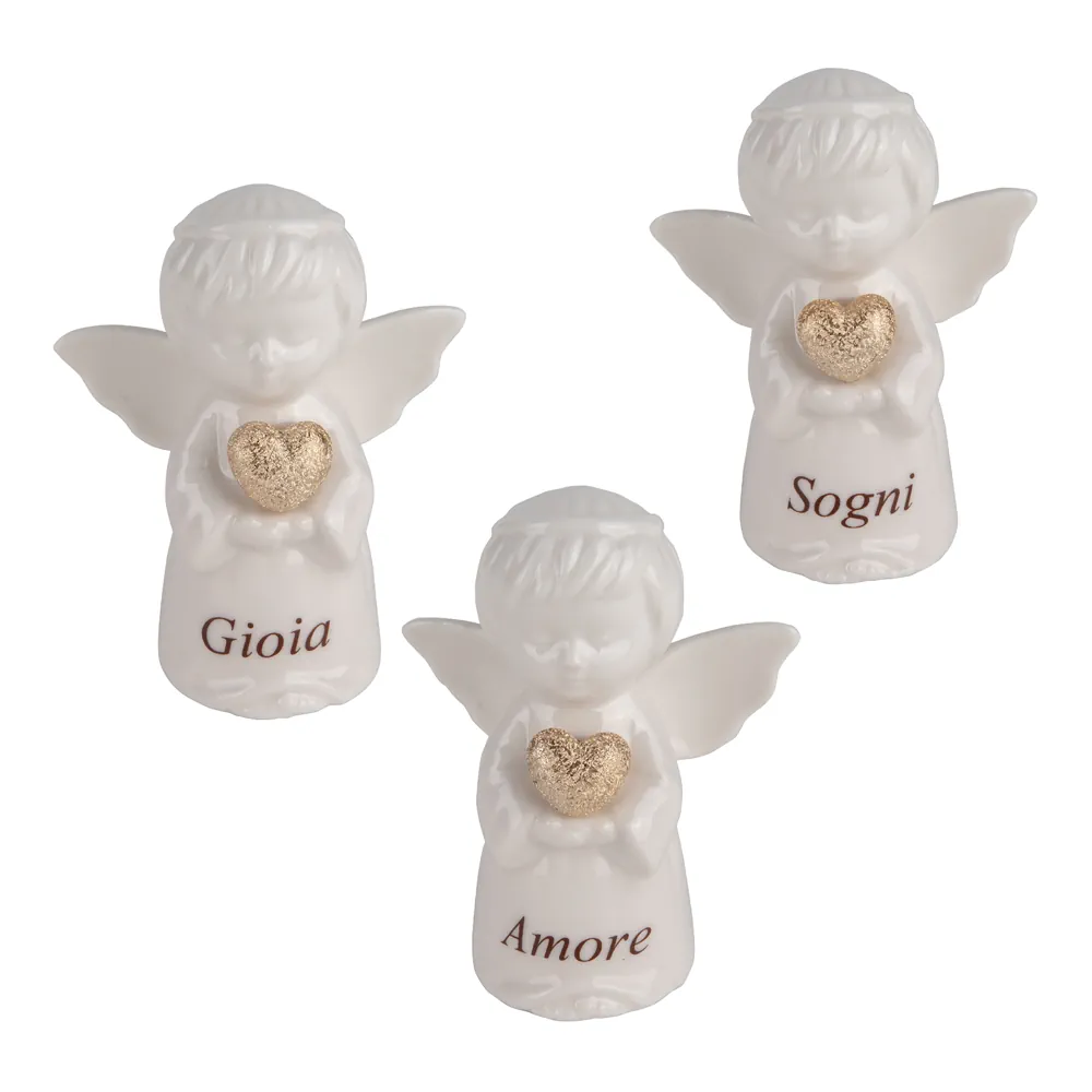 Etm angelo con cuore dorato h.8 03A069