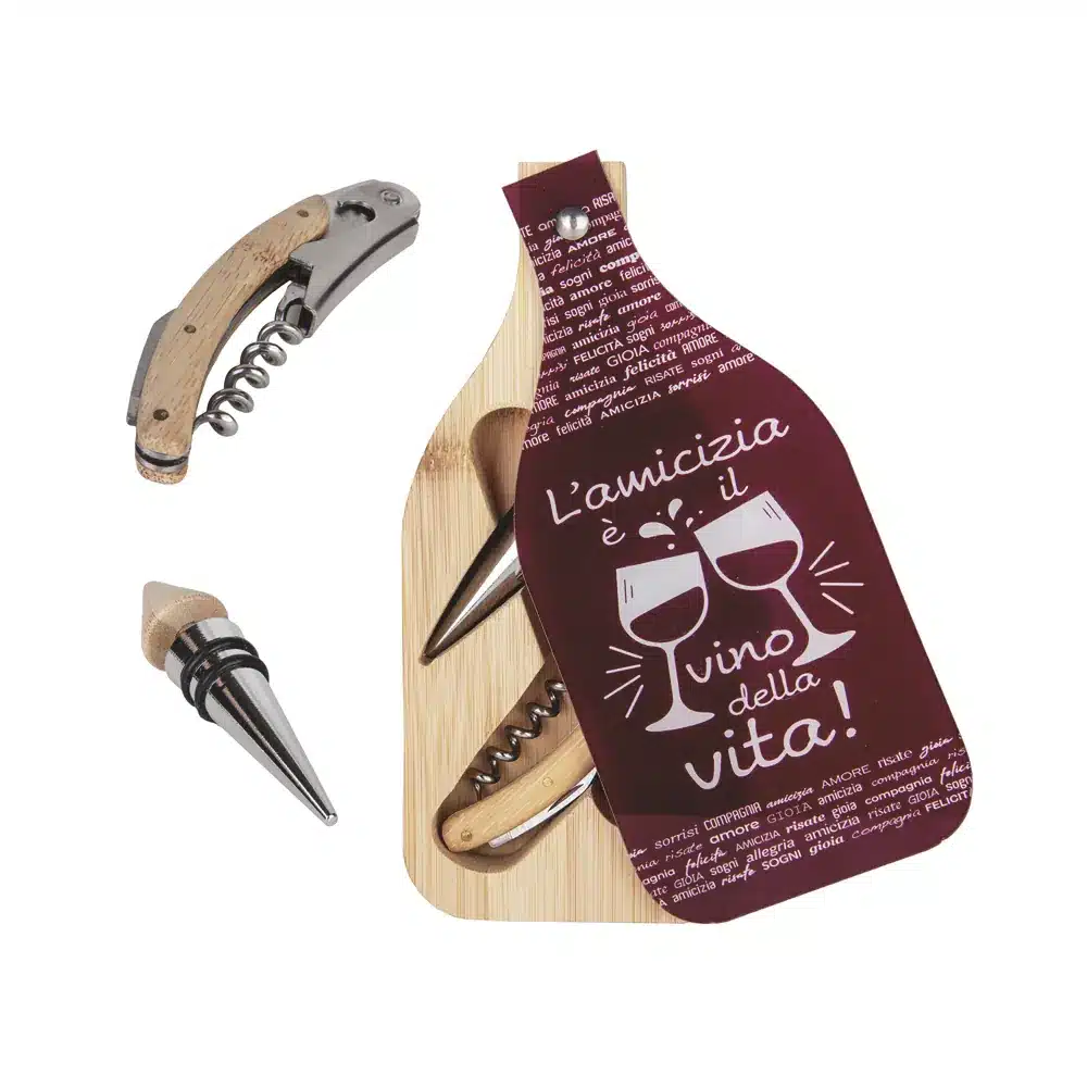 Etm bottle bordeaux set 2 pezzi cm.9x20 12A220