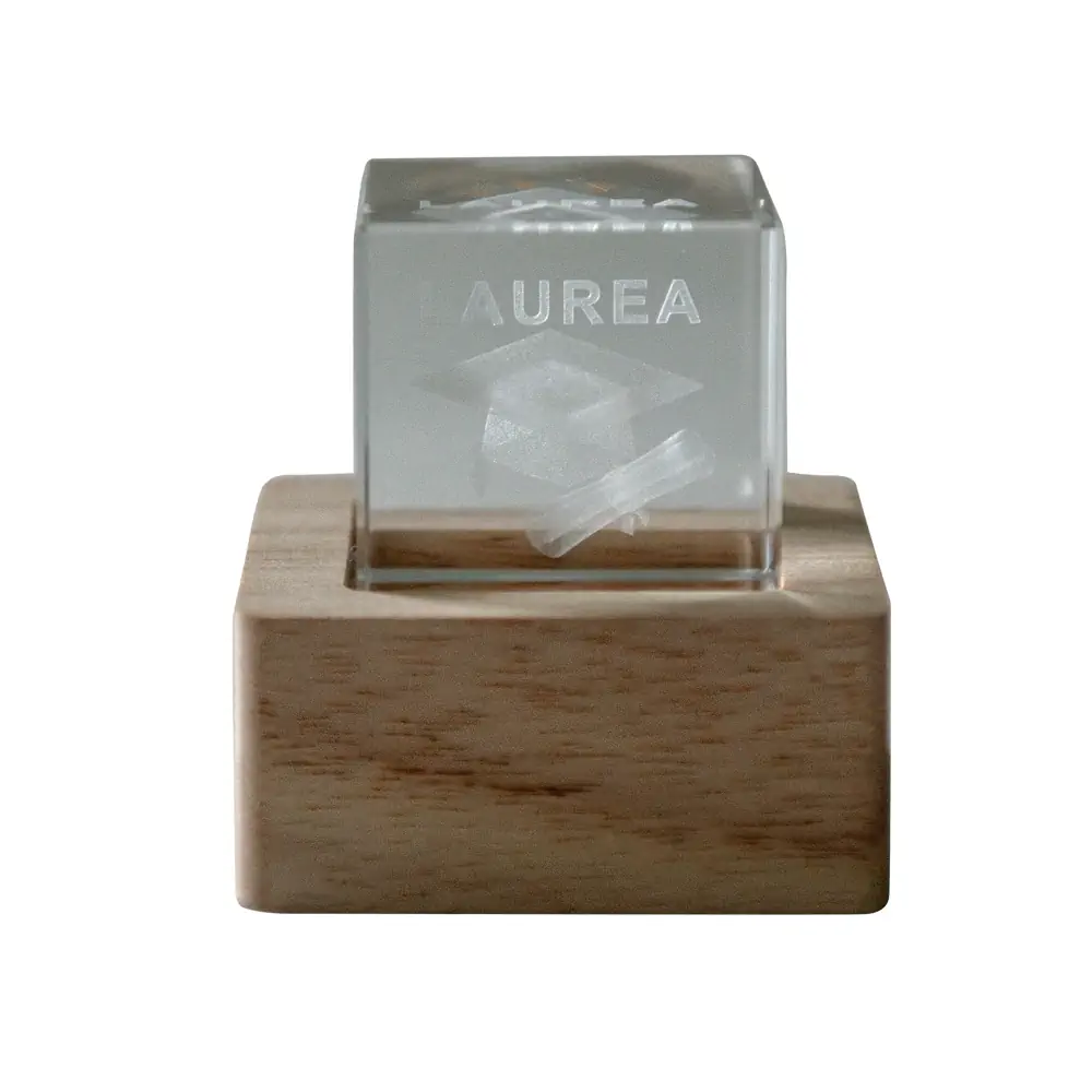 Etm lampo cubo crystal con led cm 6 laurea 07A248