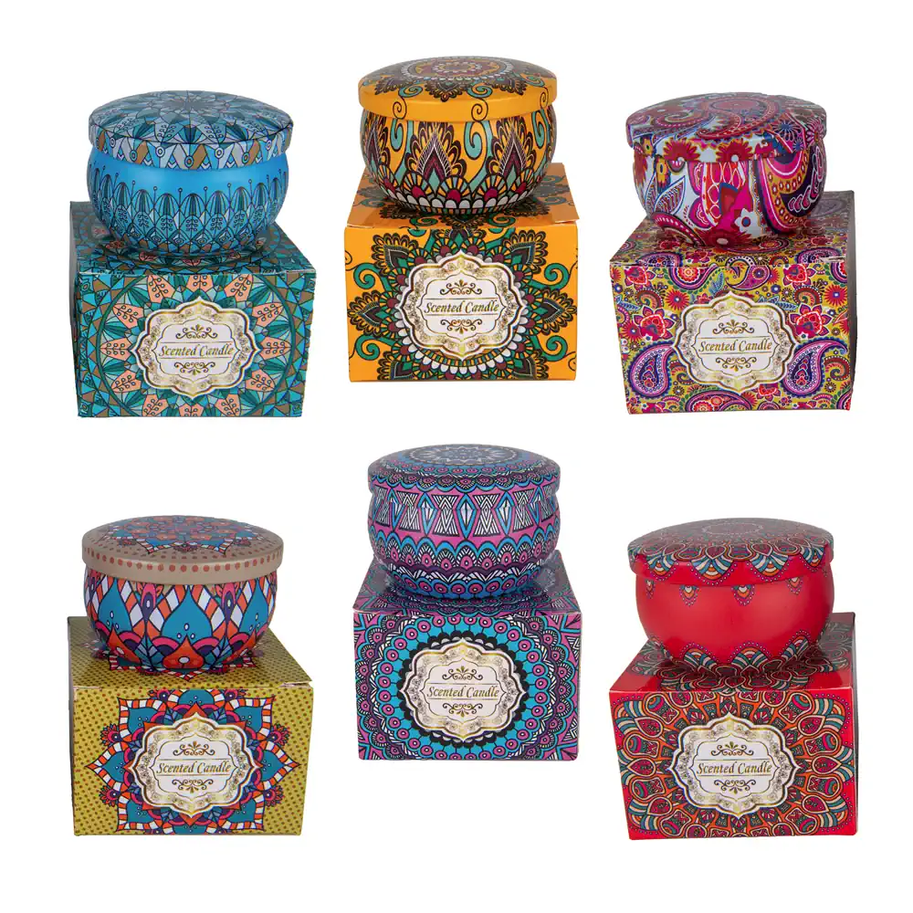 Etm mosaico candela metal box cm 6 08A253