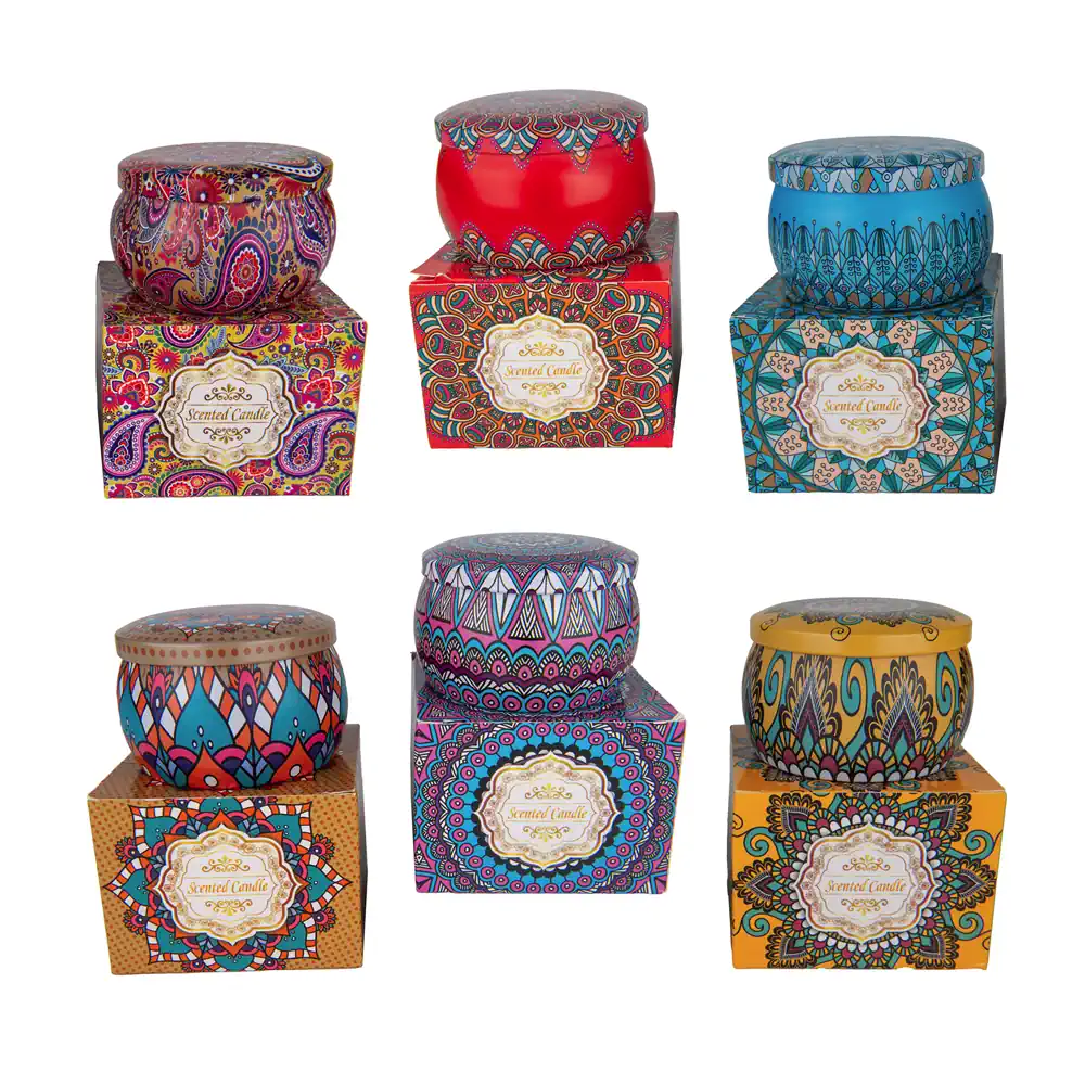 Etm mosaico candela metal box cm 8 08A254