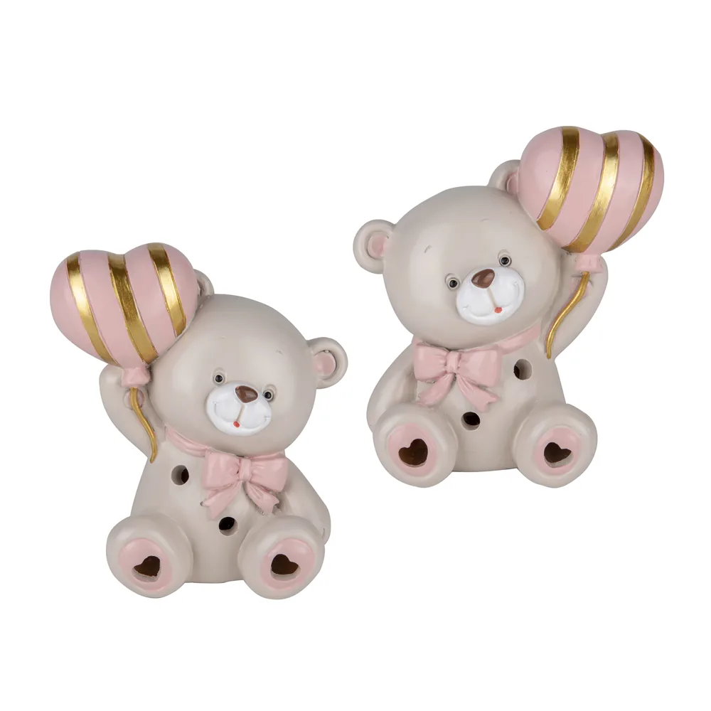 Etm pupo orso led rosa h.10 04A495