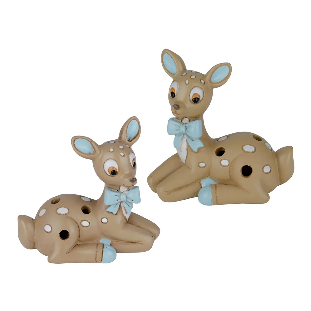 Etm tenero cervo con led celeste cm.9 04A488