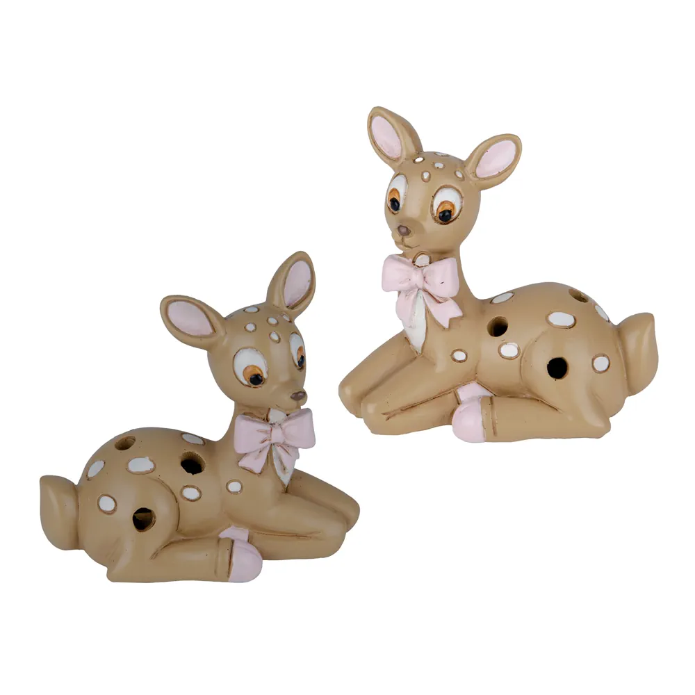 Etm tenero cervo led rosa cm.9 04A489