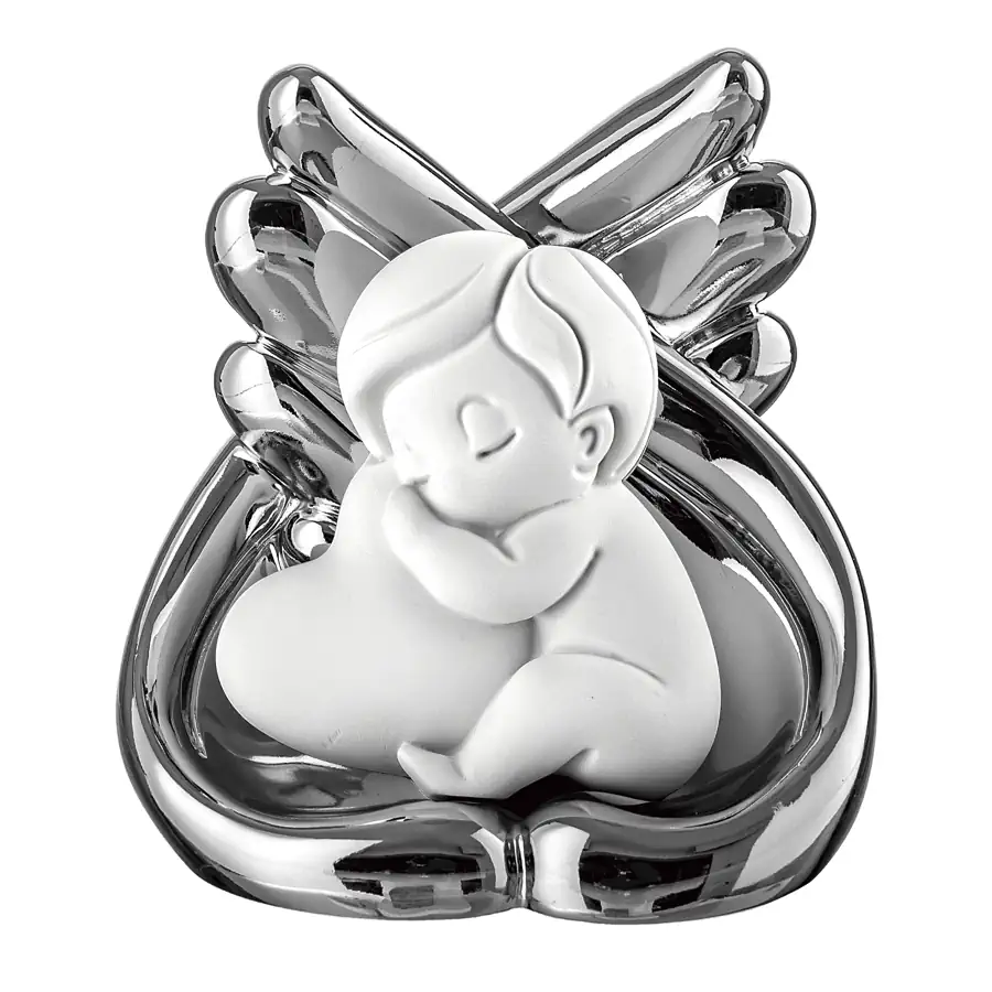 Bongelli ali con cuore e bimbo 9x10 argento ME2742 AG