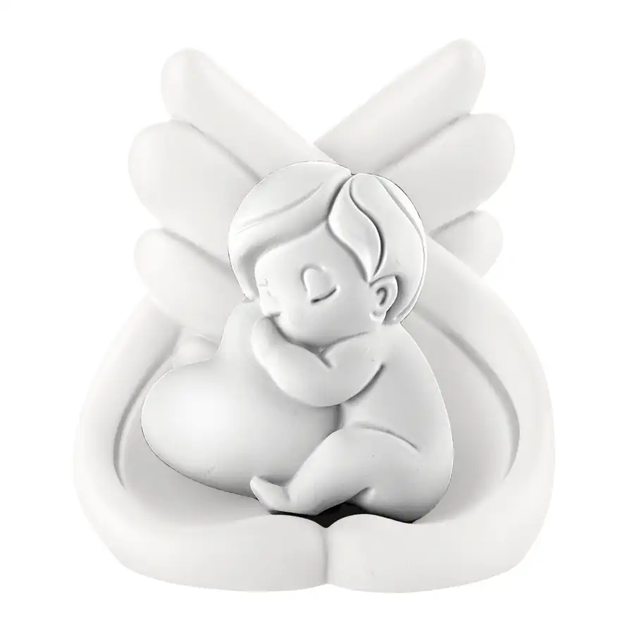 Bongelli ali con cuore e bimbo 9x10 bianca ME2742