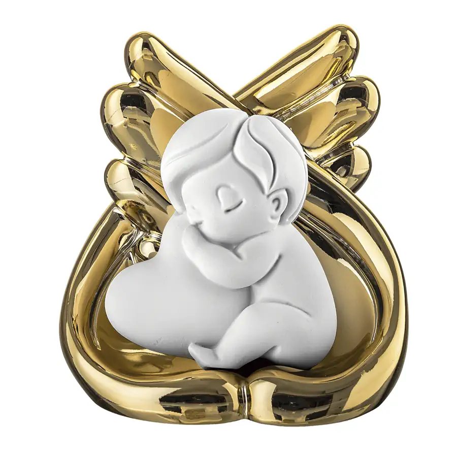 Bongelli ali con cuore e bimbo 9x10 oro ME2742 OR