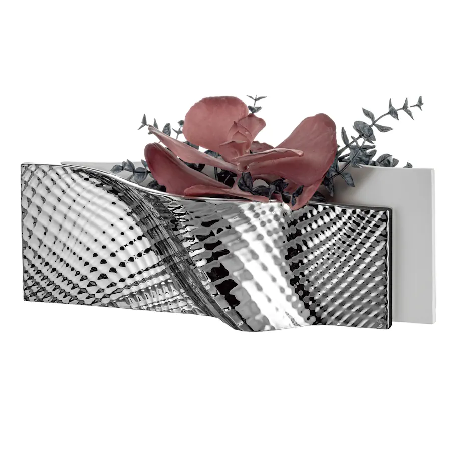 Bongelli centrotavola ophis 35x18 bianco argento ME2669 BAG