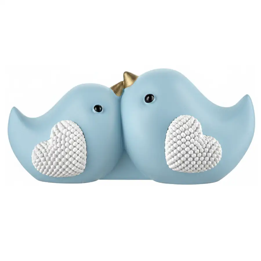 Bongelli coppia uccellini 13x6 celeste ME2719 CE