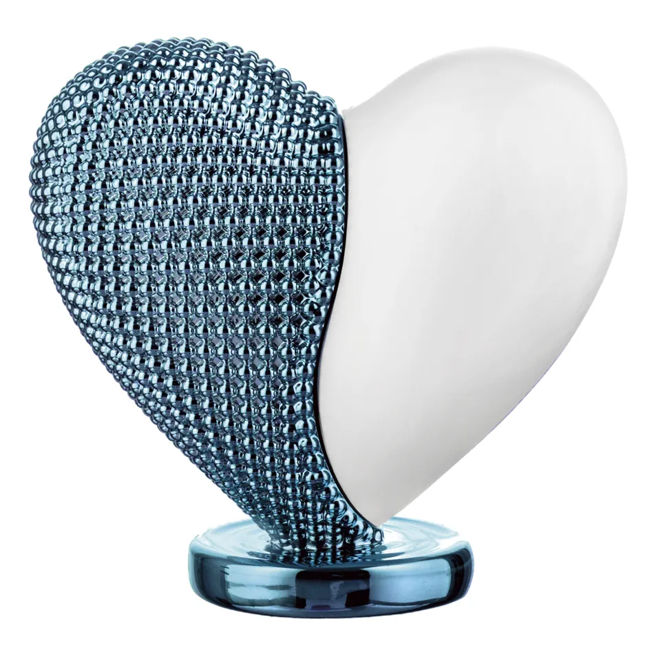 Bongelli cuore bicolore 10x9 bianco celeste ME2711 1CE