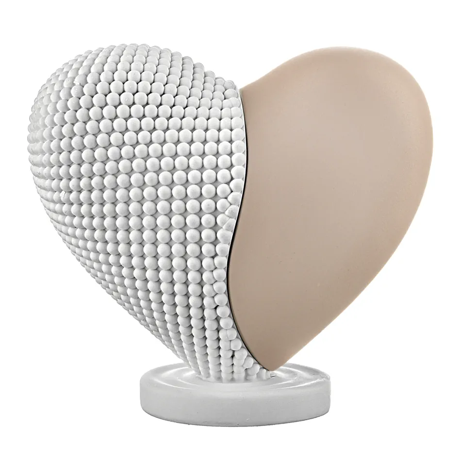 Bongelli cuore bicolore 10x9 bianco cipria ME2711 1CP