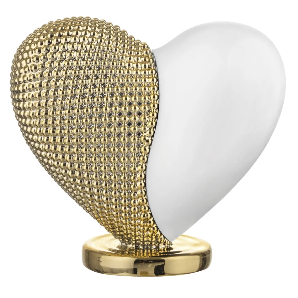 Bongelli cuore bicolore 10x9 bianco oro ME2711 1BOR