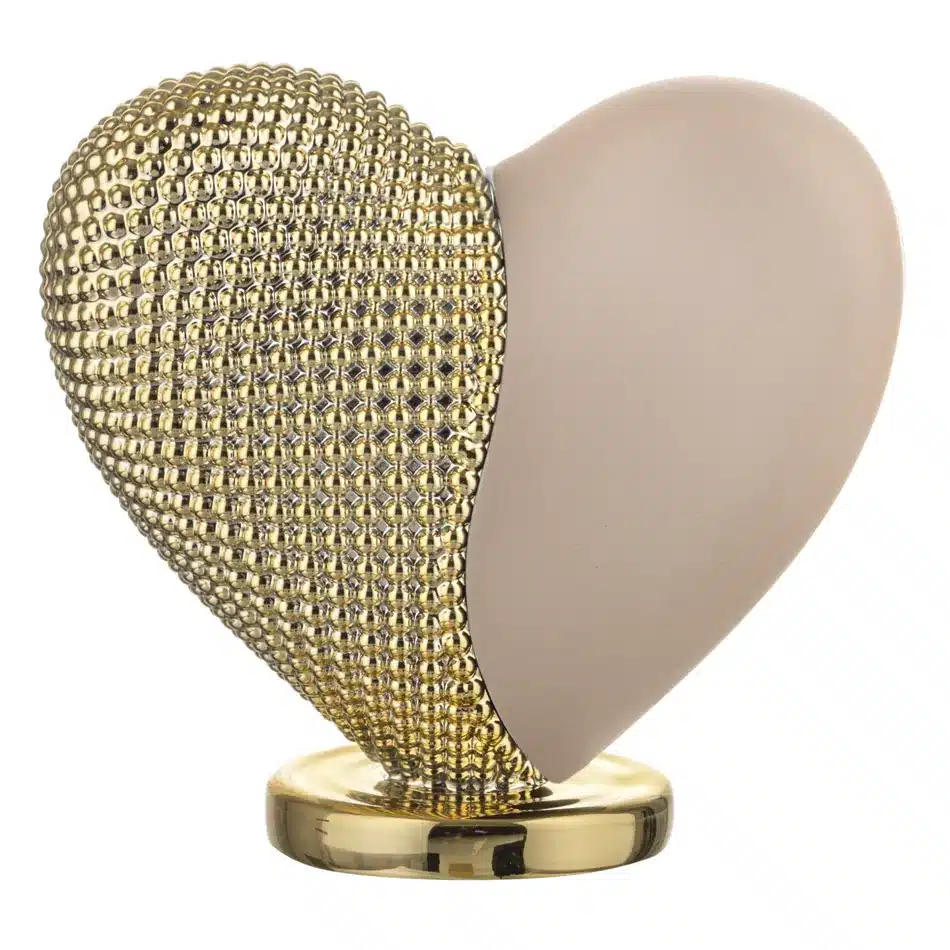 Bongelli cuore bicolore 10x9 cipria oro ME2711 1CP OR
