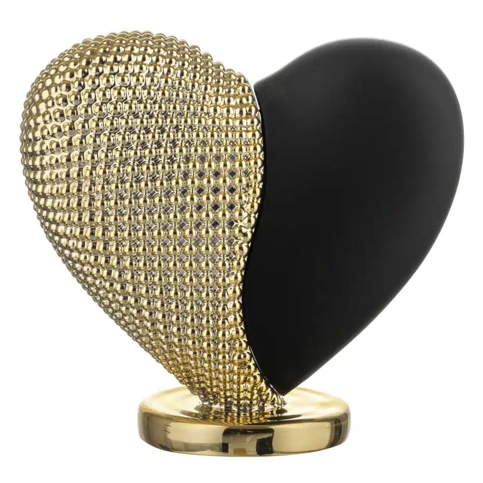 Bongelli cuore bicolore 10x9 nero oro ME2711 1NOR