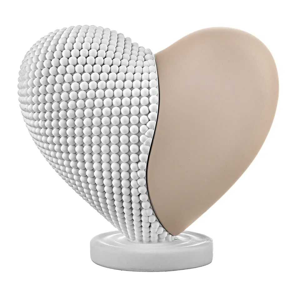 Bongelli cuore bicolore 12x11 bianco cipria ME2711 2CP