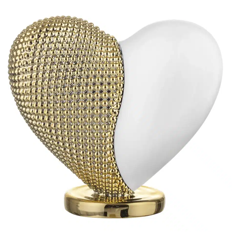 Bongelli cuore bicolore 12x11 bianco oro ME2711 2BOR