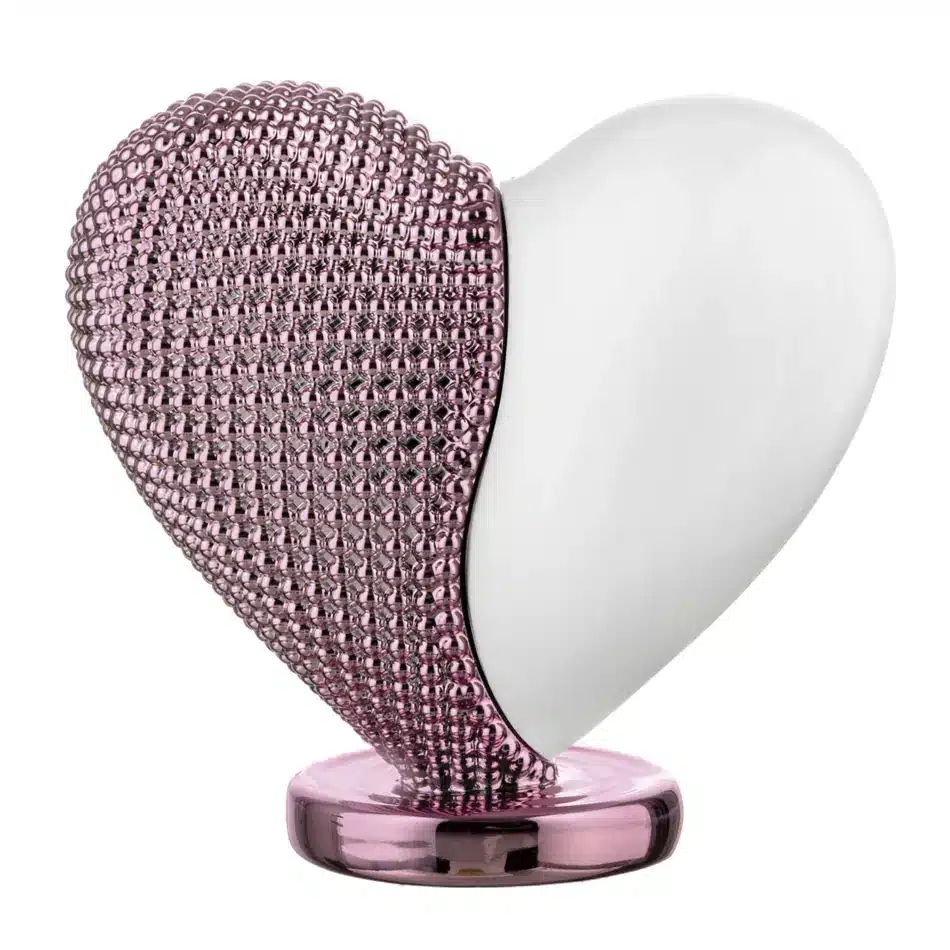 Bongelli cuore bicolore 12x11 bianco rosa ME2711 2RO