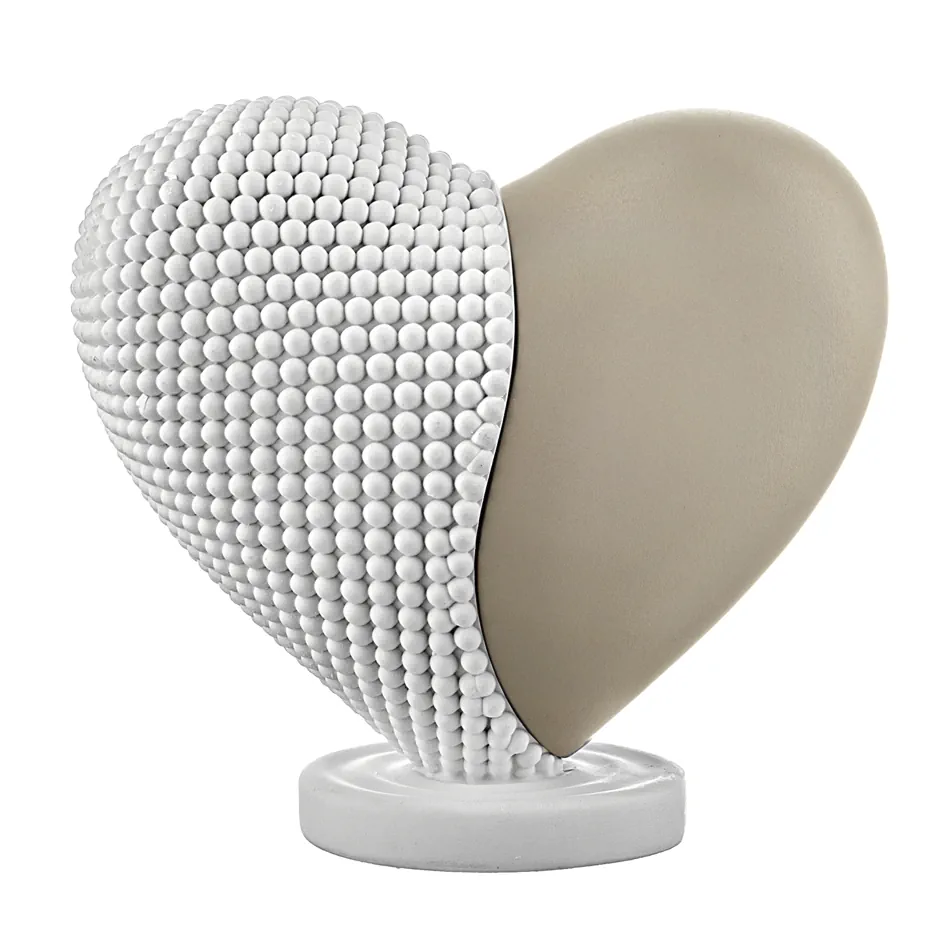 Bongelli cuore bicolore12x11 bianco nocciola ME2711 2N