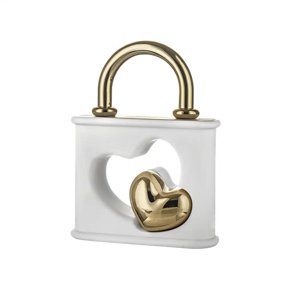 Bongelli lucchetto 9x11 bianco oro ME2716 1OR