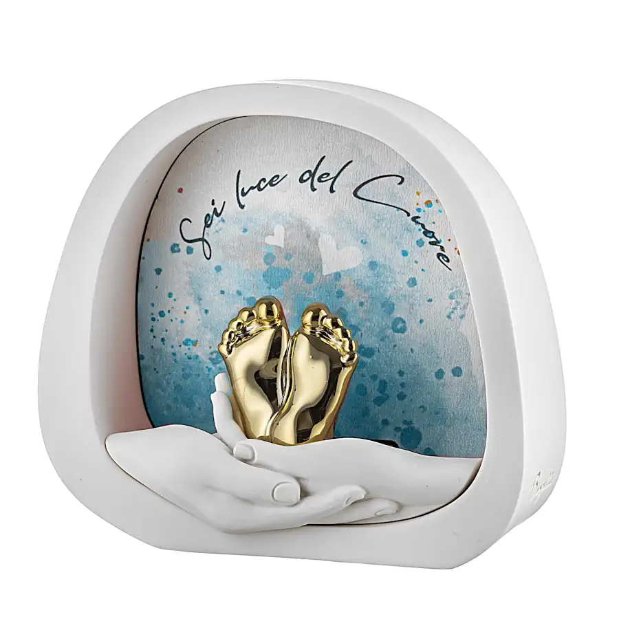 Bongelli mani con piedini luce celeste oro ME2729 CE OR