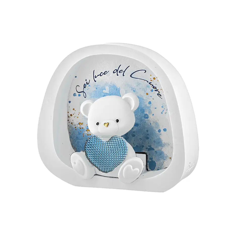 Bongelli orsetto luce scatolina12x11 celeste ME2730 CE