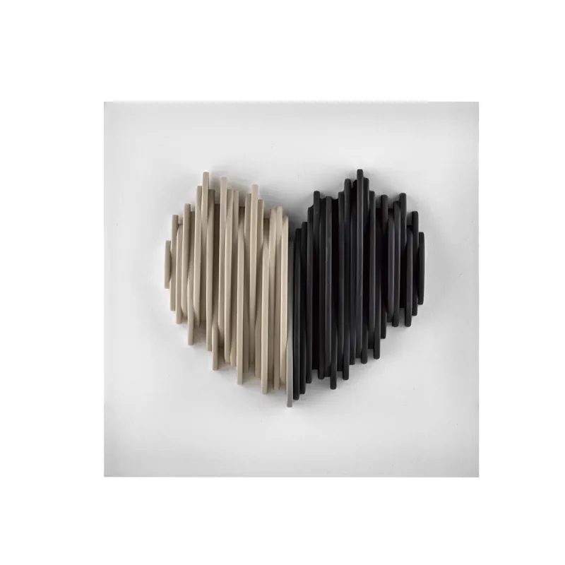 Bongelli pannello bianco 15x15 cuore stilizzato nocciola nero ME2692 1BI NO