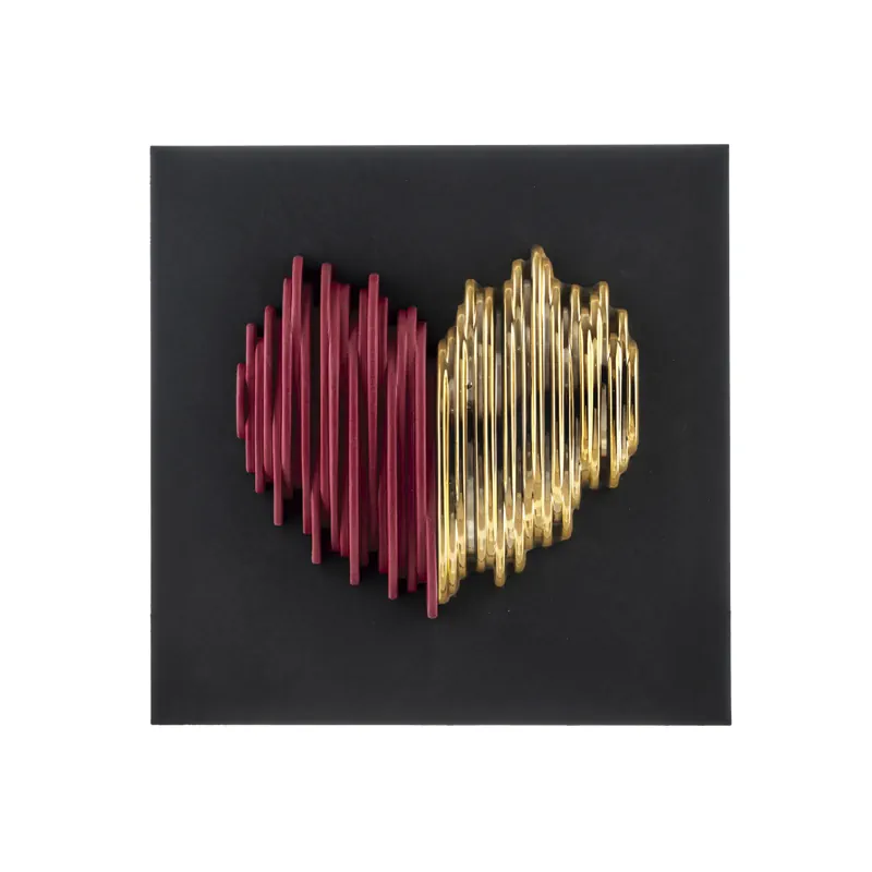 Bongelli pannello cuore stilizzato nero15x15 rosso nero ME2692 1N RO