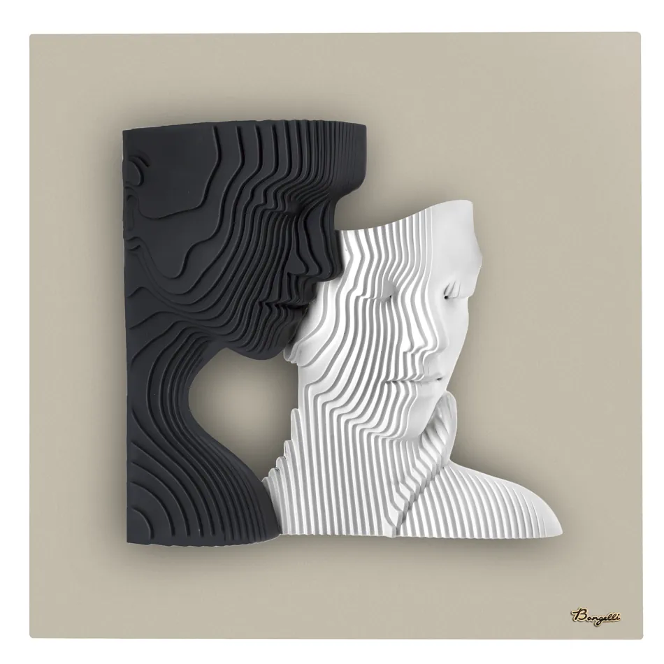Bongelli pannello visi stilizzati bianco nero 50x50 ME2693 2NO NE