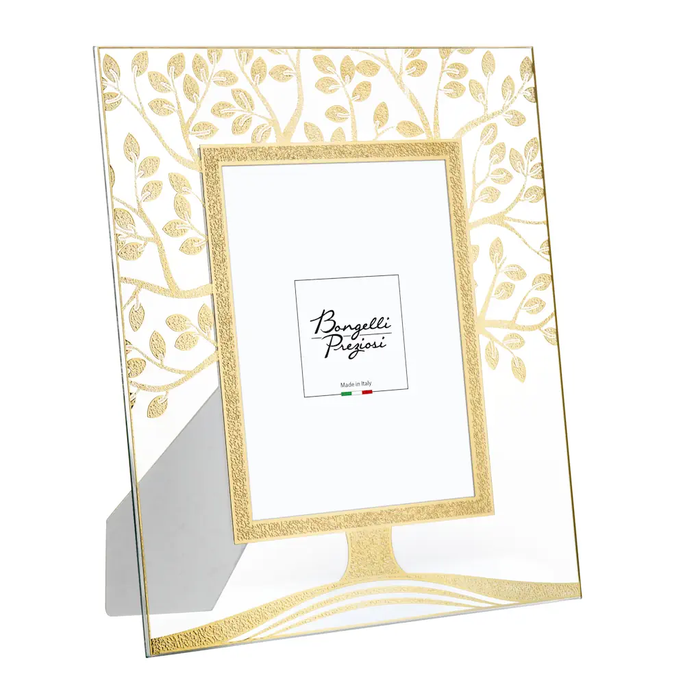 Bongelli portafoto vetro albero vita 13x18 ORO CR422 3OR