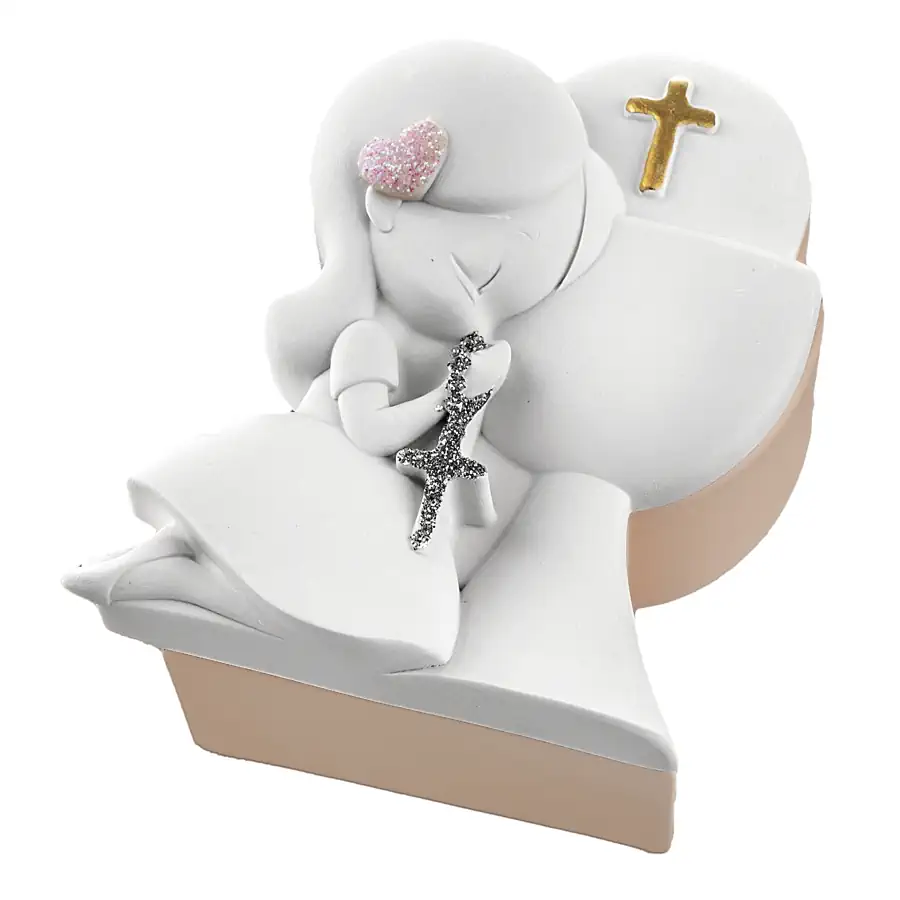 Bongelli scatolina comunione bimba 8x6 cipria ME2746 CP