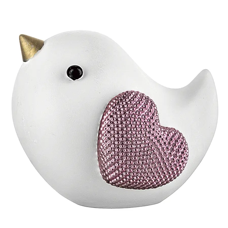 Bongelli uccellino 9x8 bianco rosa ME2720 ROB