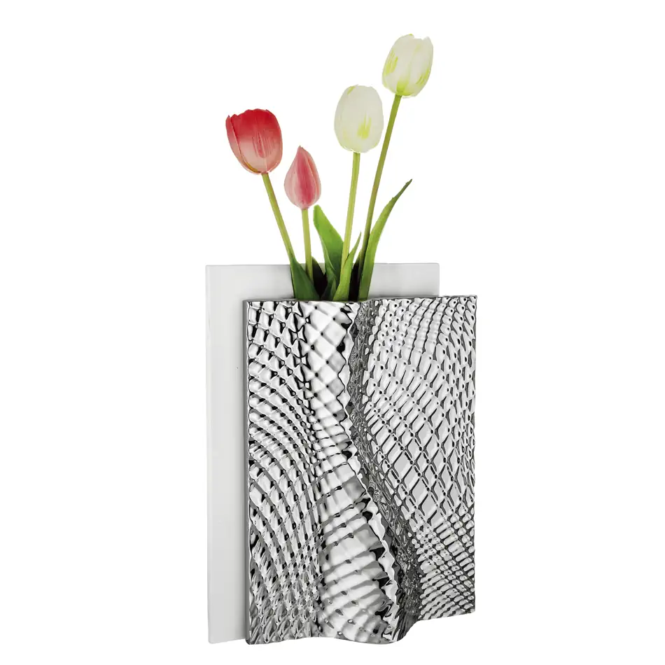 Bongelli vaso ophis h30 bianco argento ME2668 BAG