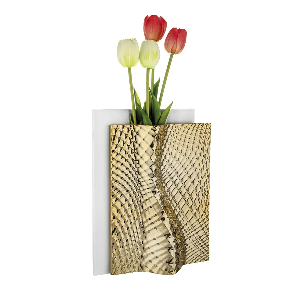 Bongelli vaso ophis h30 bianco oro ME2668 BOR