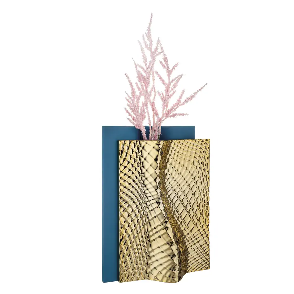 Bongelli vaso ophis h30 blu oro ME2668 BL OR