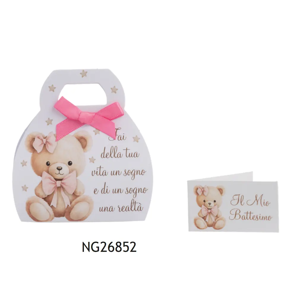 Dolcicose bag orso rosa kit 12pz NG26852