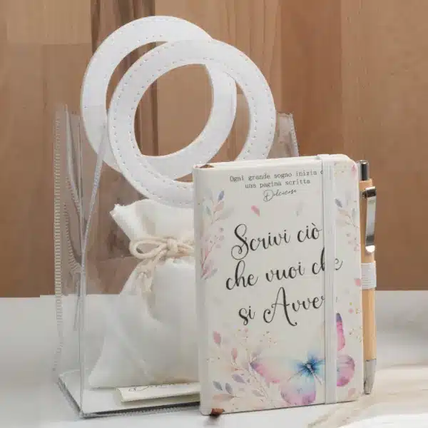 Dolcicose book+penna+sacchetto+bag farfalle NG26354