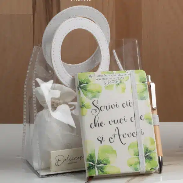 Dolcicose book+penna+sacchetto+bag quadrifoglio NG26353