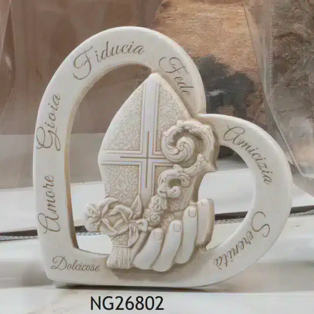 Dolcicose carrara pietra cuore 9.5x9.5 cresima NG26802