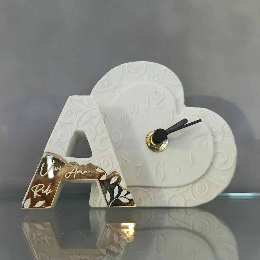 Dolcicose orologio bianco+oro con lettera A NG26420
