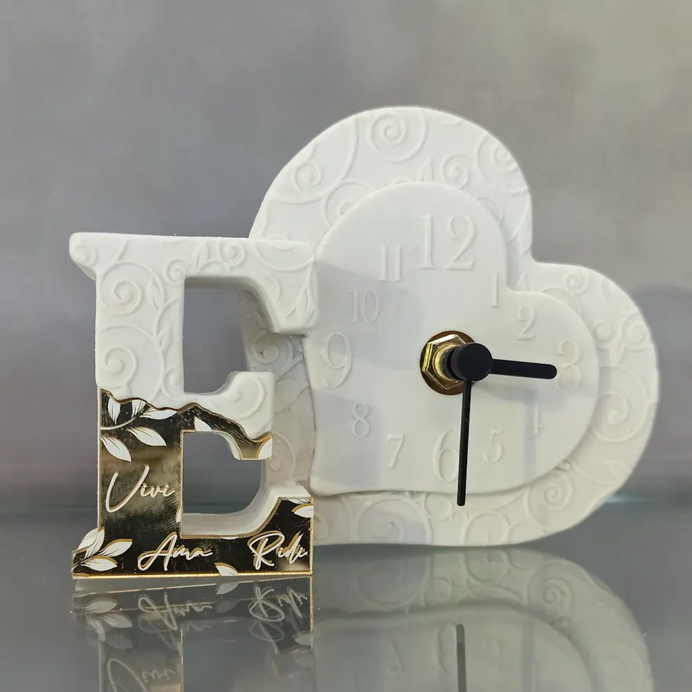 Dolcicose orologio bianco+oro con lettera E NG26424