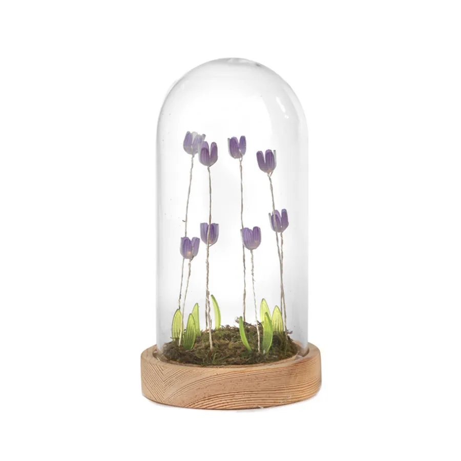 Paben aiuola tulipani viola con luce 14.2 cm campana PB21319