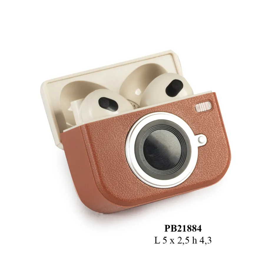 Paben auricolari bluetooth fotocamera retro marrone cm 5 PB21884